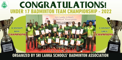 Asian Grammar School won the Championship at the Sri Lanka Schools Badminton