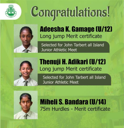 Congratulations to our athletes for being selected for the John Tarbet All Island Junior Athletic Meet