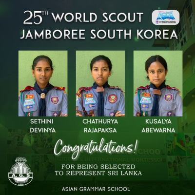 Three of our own scouts were selected to represent Sri Lanka