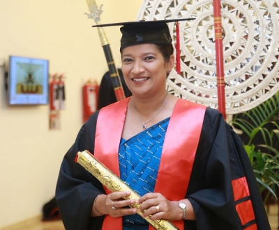 Thushari Koralage awarded an Honorary Doctorate for her entrepreneurship skills and her contribution to the field of education