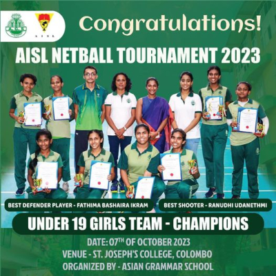 Champions at the AISL Netball Tournament 2023
