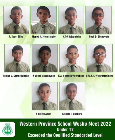 Western Province School Wushu Meet 2022
