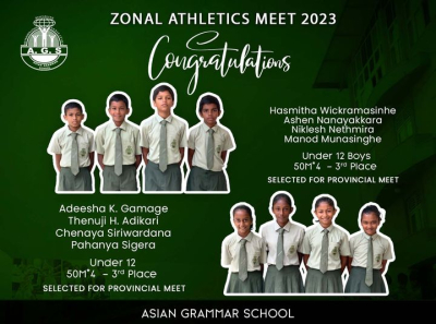 Congratulations to our relay teams for obtaining places at the Zonal Athletic Meet 2023