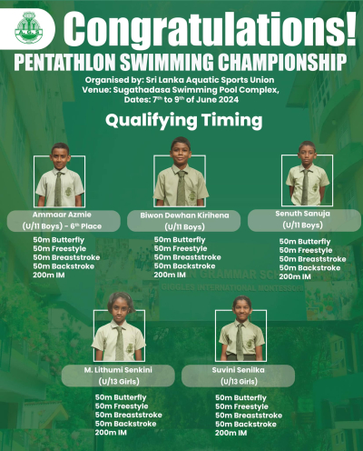 Congratulations to our swimmers