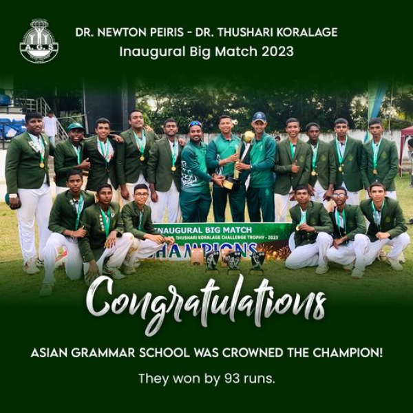 Congratulations to the AGS cricket team